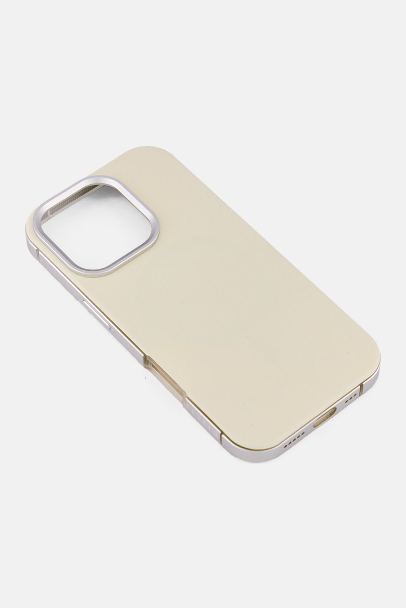 LEVELO iPhone 16 Pro Magsafe Compatible Silicone Case, Light Beige - Image 3