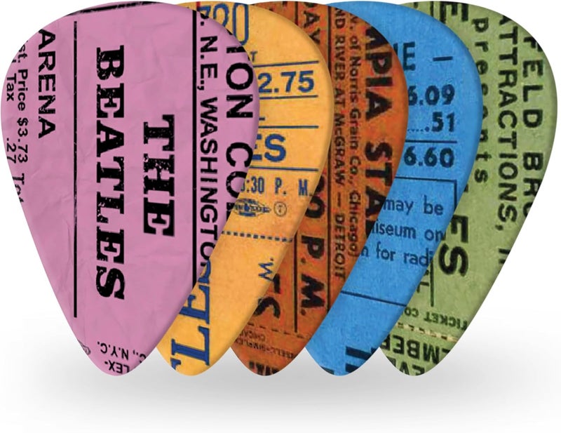 D'Addario Beatles 1964 Tour Ticket Stubs Guitar Picks - Image 1
