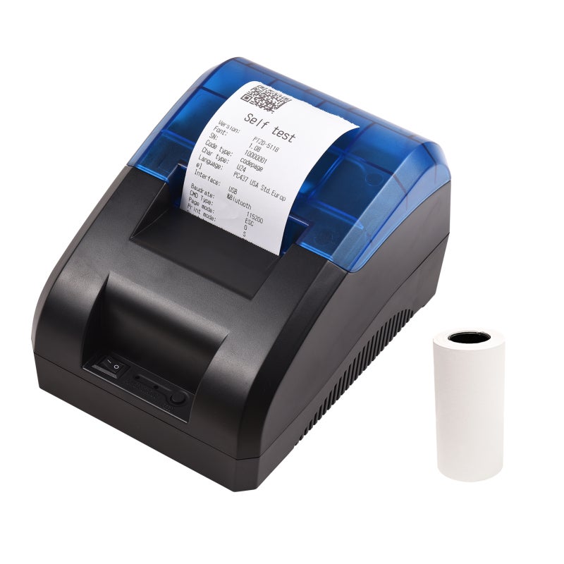 Portable Thermal Receipt Printer 58mm USB BT Receipt Printer for Restaurant Store Tax POS System - Image 1