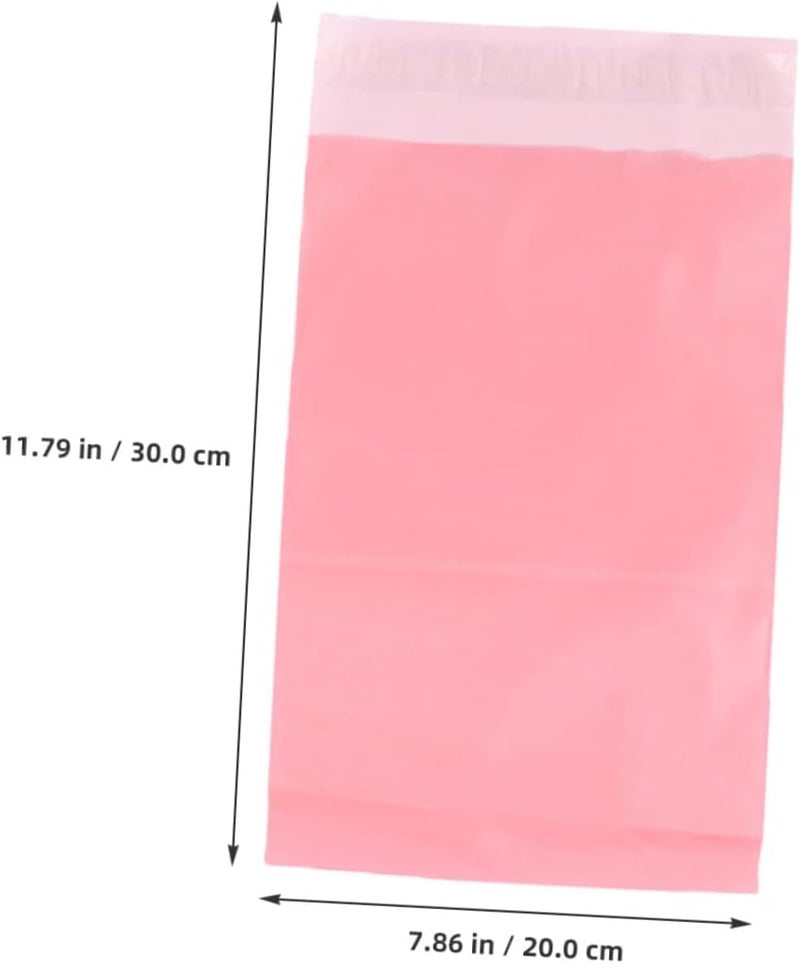 100pcs Pink Poly Mailers 20x30cm Waterproof Self-sealing Shipping Bags Sturdy Packaging Envelopes for Small Business Mailing and Packaging - Image 2