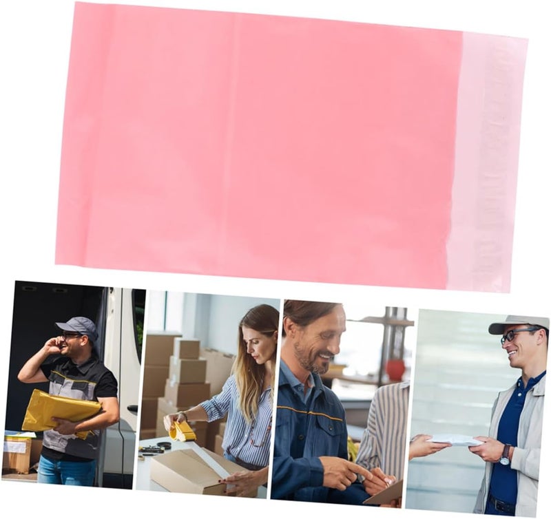 100pcs Pink Poly Mailers 20x30cm Waterproof Self-sealing Shipping Bags Sturdy Packaging Envelopes for Small Business Mailing and Packaging - Image 4