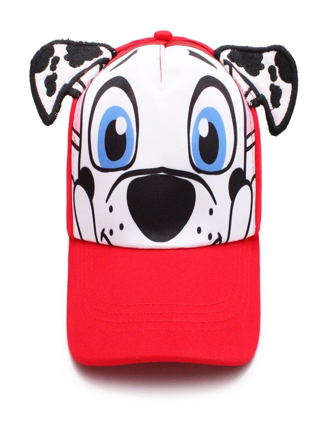 VRITRAZ Puppy Cartoon Character Printed Little Cap for Kids, Baby Girls & Boys 3-12 Years (Color-Red) - Image 4