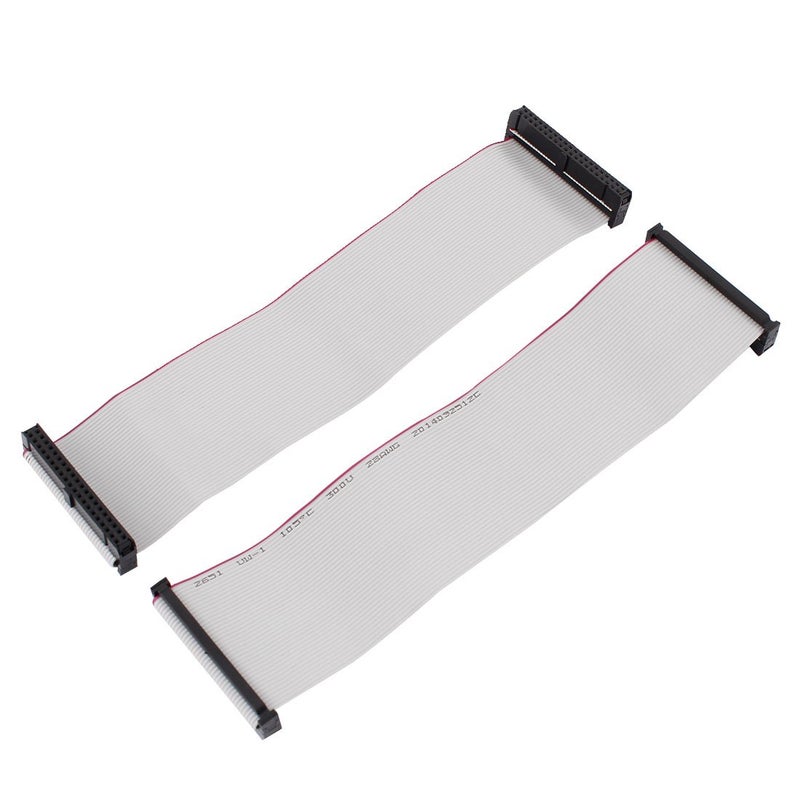 sourcingmap uxcell 2.54mm 40-Pin Female to Female IDE Flat Ribbon Cable 20cm 2 Pcs - Image 1