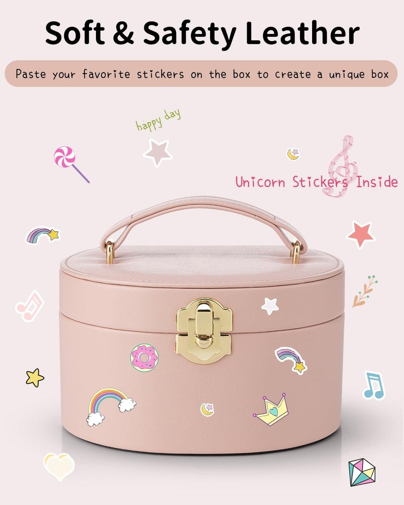 Vlando Kid Music Box with Ballerina for Girls - Musical Jewelry Box for Birthday Bedroom Decor - Birthday for Girls Ages 4 5 6 7 8-12 Year Old - Pink - Image 4