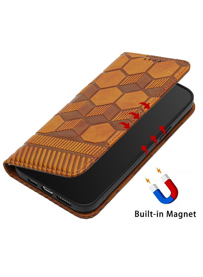 S-TOP Case For iPhone 15 Pro Max Football Texture Magnetic Leather Flip Phone Case - Image 5