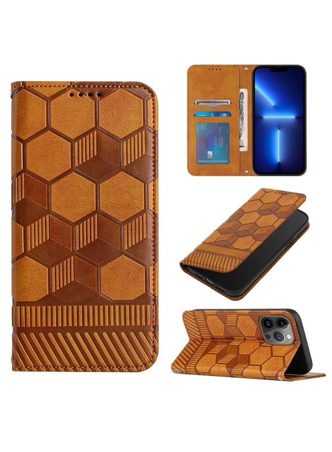S-TOP Case For iPhone 15 Pro Max Football Texture Magnetic Leather Flip Phone Case - Image 1