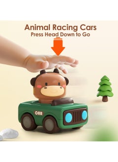 XiuWoo Press and Go Car Toys for Toddlers 1-3, Baby Animal Racing Cars, Infant Play Vehicle Set, Baby Push Go Friction Car Toys for 6-18 Months Boy Birthday Gifts  - Image 4