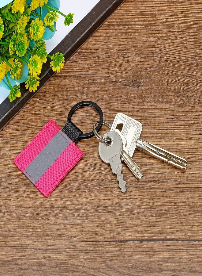 PATIKIL Reflective Keychain Tags, 6 Pack Reflective Zipper Pulls Nylon Keychain High Visibility Reflectors Tags for Backpack Pendant Dog Collar, Fluorescent Green - Image 4