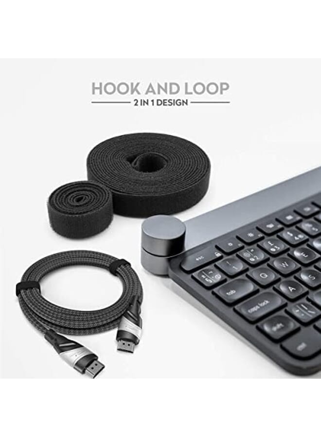 إي سي في في شريط تثبيت قابل لإعادة الاستخدام بطول 10 أمتار، شريط ربط سلكي مزدوج الجانب للمنظم أو منظم كابلات التخزين، أشرطة سلكية لملحقات الإلكترونيات - Image 2