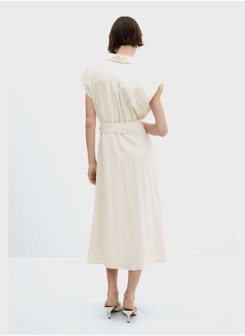 MANGO - Tie Detail Dress - Image 1
