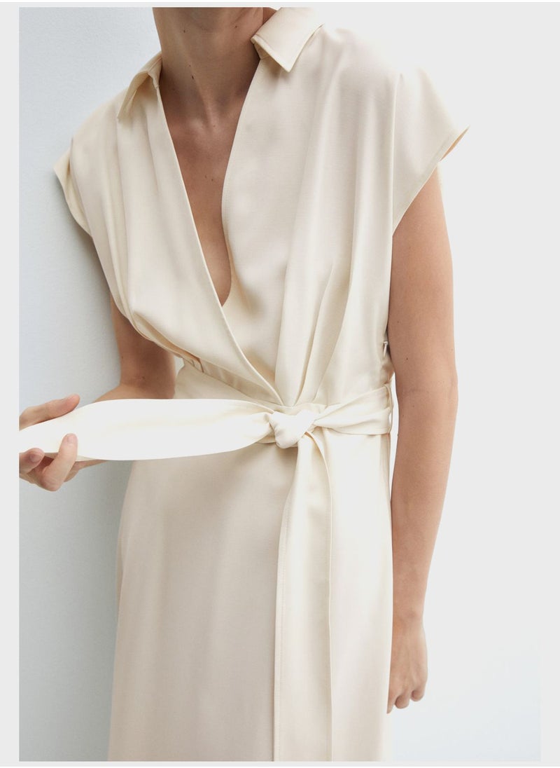 MANGO - Tie Detail Dress - Image 1