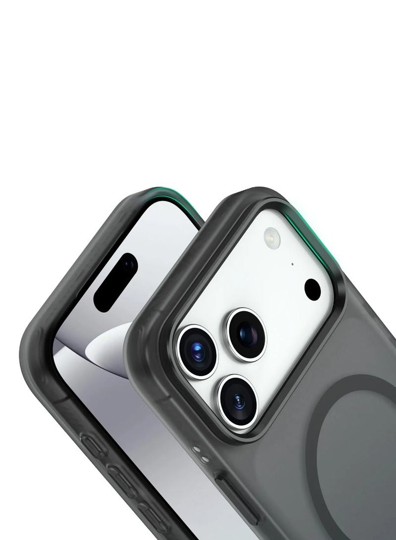 GREEN LION iPhone 17 Pro Matte MagSafe X Case / iPhone 17 Pro MagSafe Cover - Black Titanium - Image 1