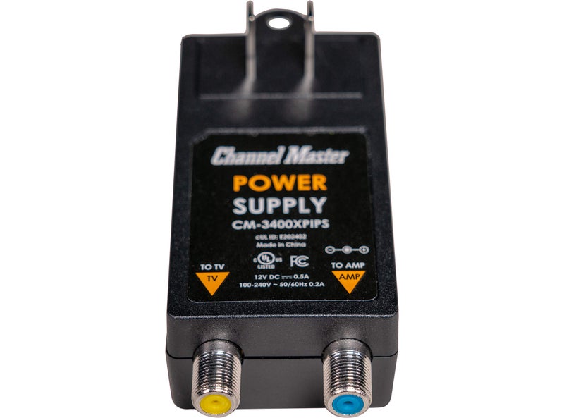 Channel Master Power Adapter with Integrated Power Inserter - Supports Powering of Most Brand Amplifiers and Preamplifiers Over Coaxial Cable, 12V DC 0.5A - Image 2