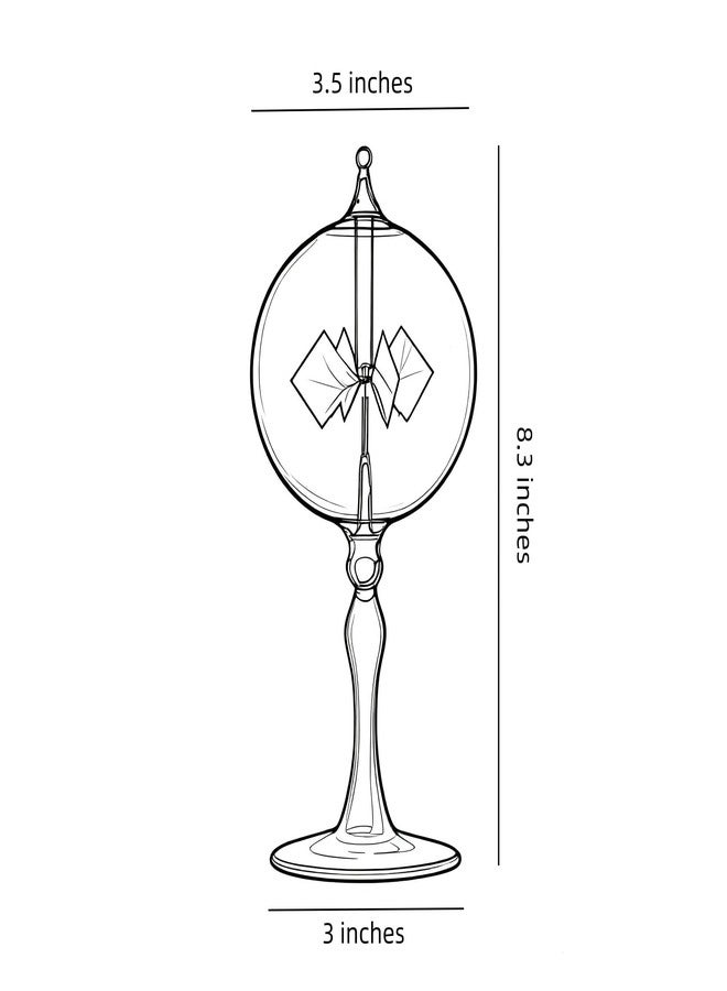 DORAMI Large Solar Power Crookes Radiometer Gift Home Desk Decoration (Green) - Image 4