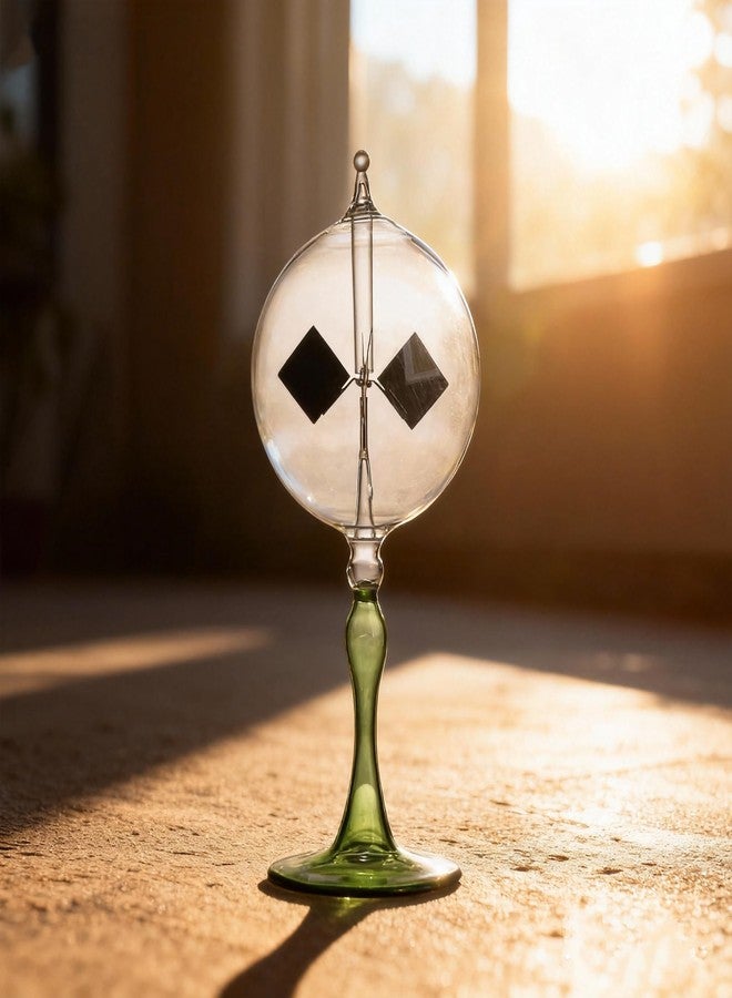 DORAMI Large Solar Power Crookes Radiometer Gift Home Desk Decoration (Green) - Image 3