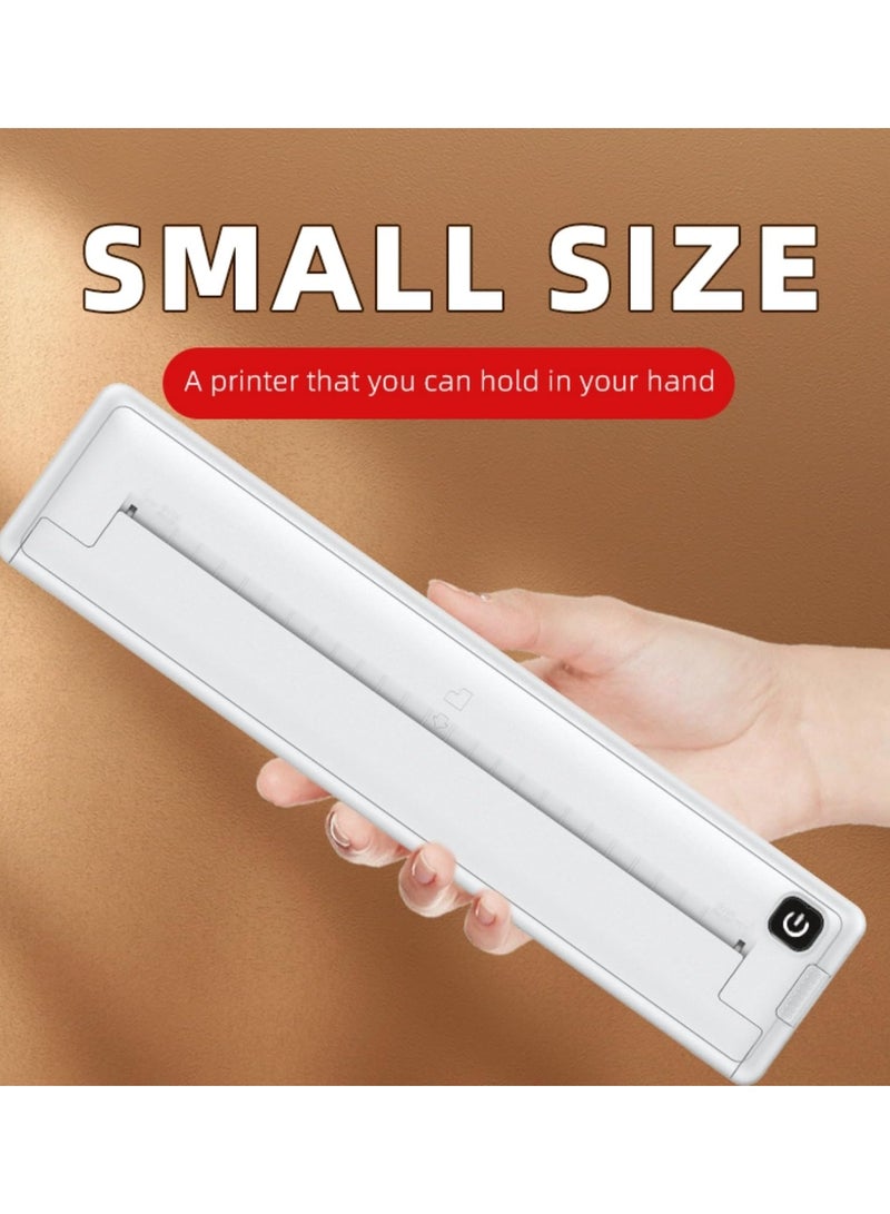 X8 Portable Thermal Printer, Supports A4 Thermal Paper, 200DPI Inkless Mobile Travel Printers for Car School Office, Mini Bluetooth Printer for Android for iOS Phone - Image 3