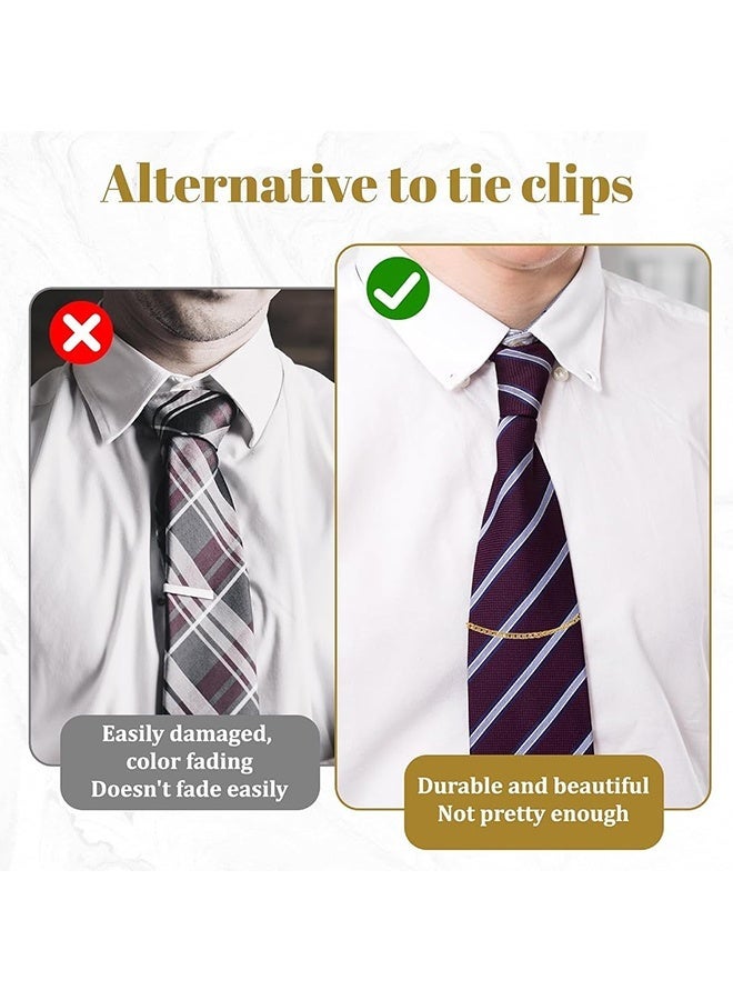 Wffo 3 PCS Tie Chain for Men, Tie Accessories Necktie Clips and Chains with Ring Clasps Suit Elegant Men’s Ties Pins for Business and Wedding Wear Suits Vests Trousers - Image 3