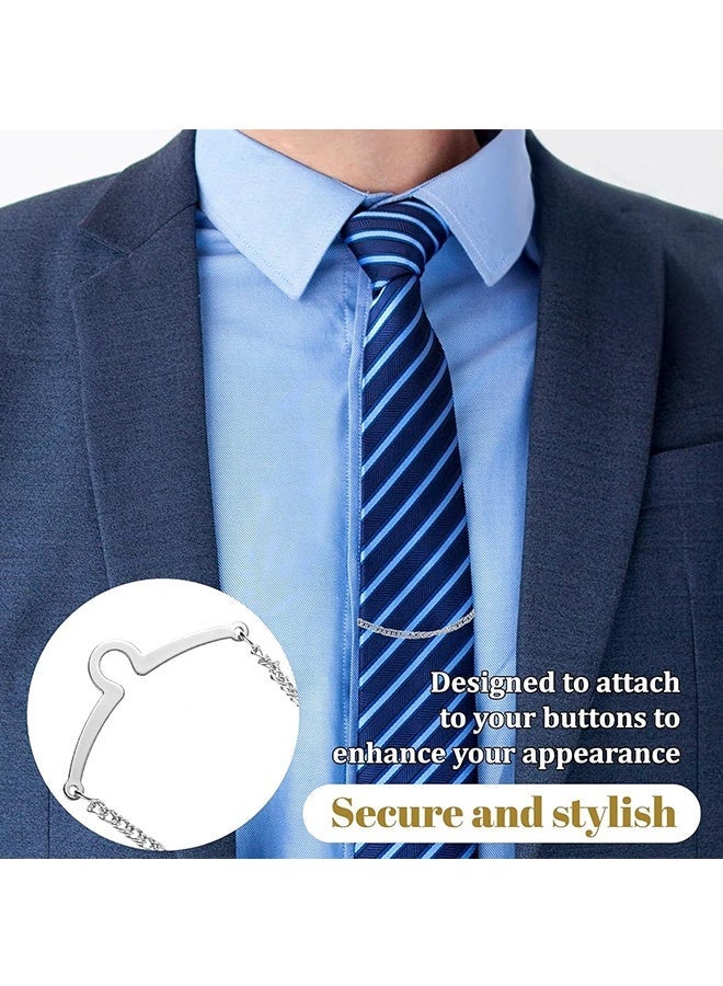 Wffo 3 PCS Tie Chain for Men, Tie Accessories Necktie Clips and Chains with Ring Clasps Suit Elegant Men’s Ties Pins for Business and Wedding Wear Suits Vests Trousers - Image 4