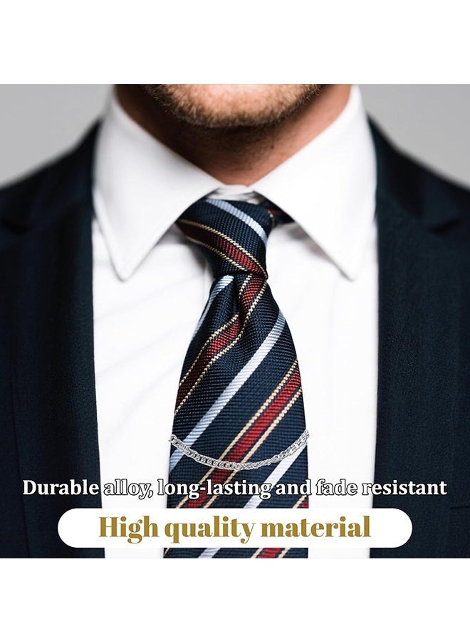 Wffo 3 PCS Tie Chain for Men, Tie Accessories Necktie Clips and Chains with Ring Clasps Suit Elegant Men’s Ties Pins for Business and Wedding Wear Suits Vests Trousers - Image 5