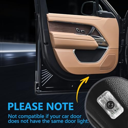 JCRNBU 2PCS Car Door Lights Logo for Defender 2020-present, Puddle Lights LED Welcome Lights Accessories, Door Courtesy Light LED Ghost Shadow Lights - Image 5