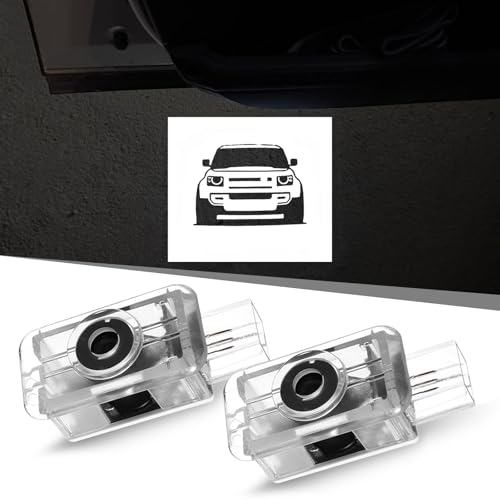 JCRNBU 2PCS Car Door Lights Logo for Defender 2020-present, Puddle Lights LED Welcome Lights Accessories, Door Courtesy Light LED Ghost Shadow Lights - Image 1