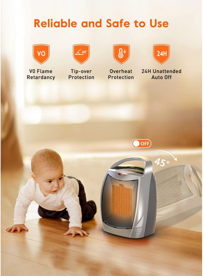 GiveBest GiveBest Space Heaters for Indoor Use, Portable Heater with Thermostat, Timer, Eco Mode and Fan Mode, 1500W PTC Ceramic Fast Safety Heat for Bedroom Home  - Image 1