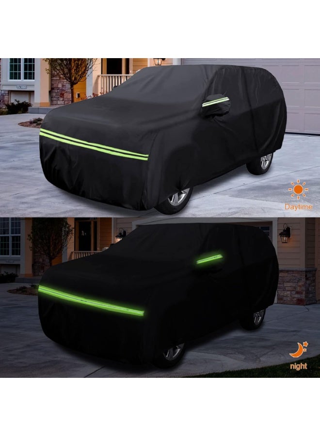 Zipporah 6-Layer Luxury Waterproof Dust proof Car Cover for 2009-2025 Porsche Cayenne with Locks, Zipper Door and Reflective Straps - Image 4