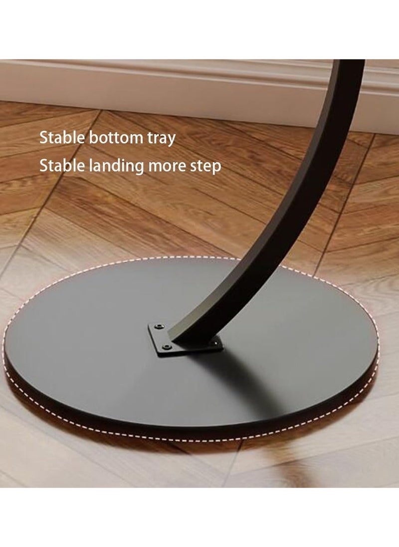 DubaiGallery Small table modern corner table two-tier bedside table Nordic oval table living room with storage shelves small coffee table side cabinet  - Image 4