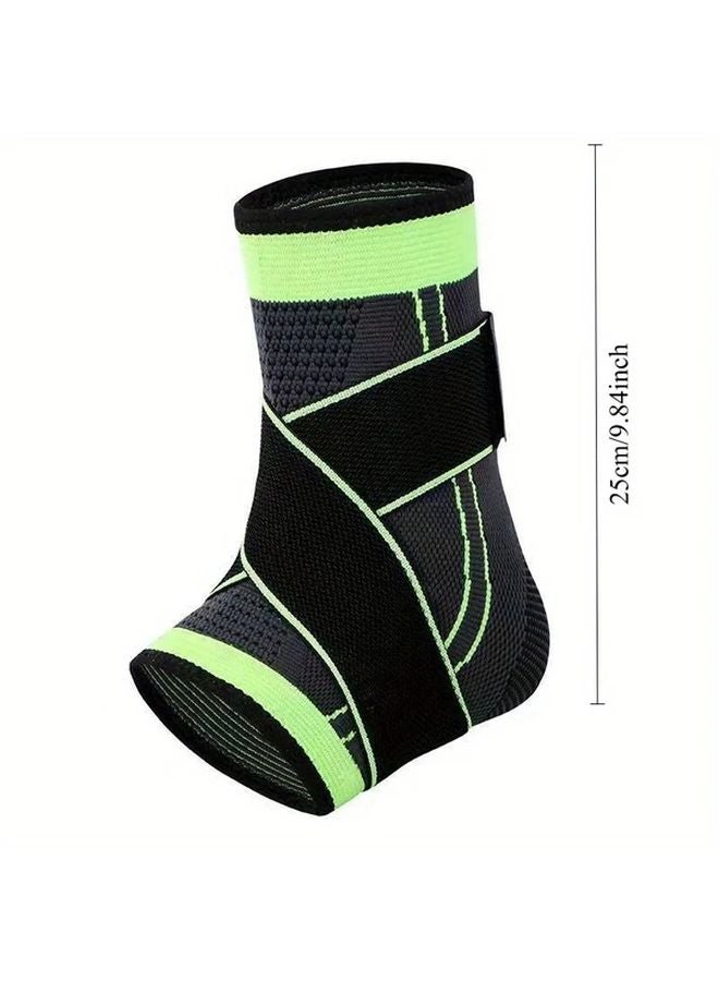 Adjustable Ankle Support Compression Brace With H Frame Stabilization Green Size L - Image 2