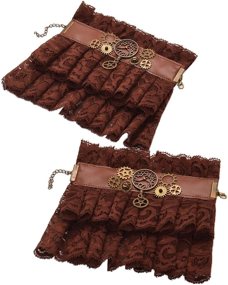 BLESSUME Steampunk Lace Cuff Bracelet - Image 1