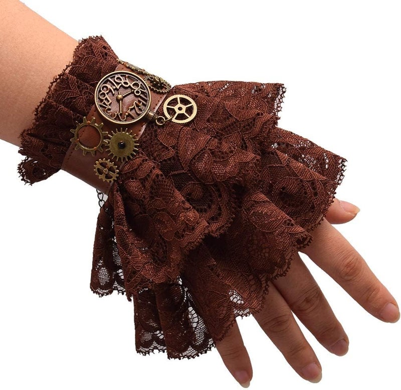BLESSUME Steampunk Lace Cuff Bracelet - Image 3