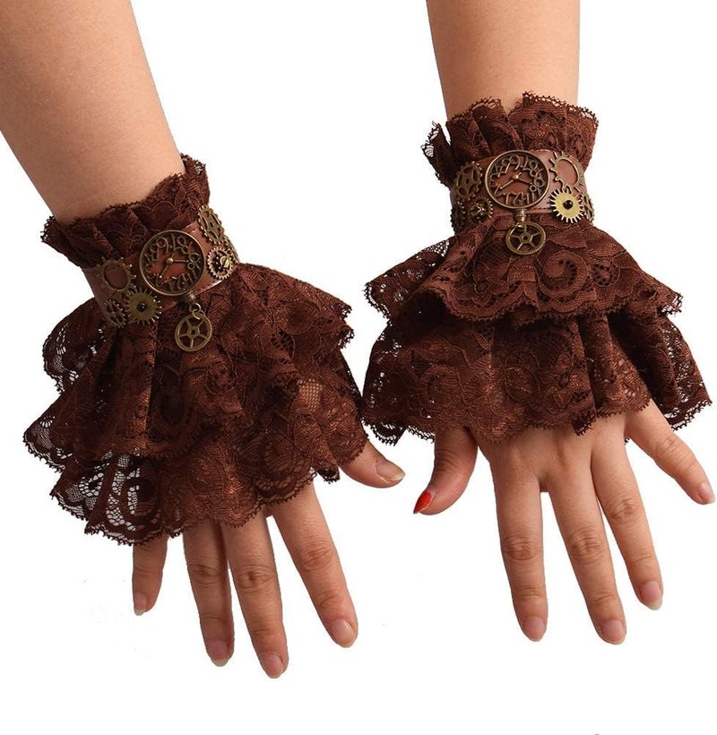 BLESSUME Steampunk Lace Cuff Bracelet - Image 2