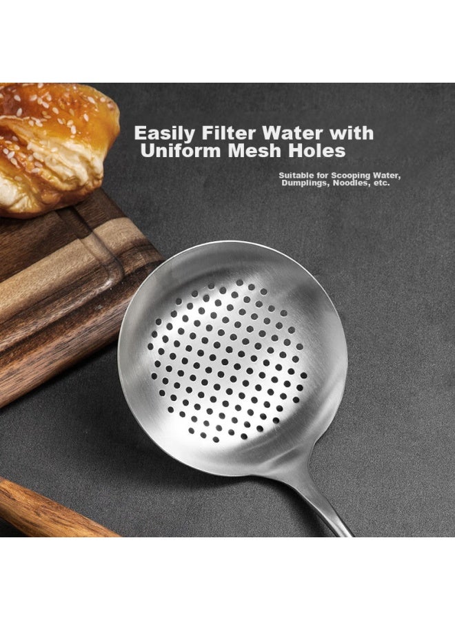 JD.com Jd Jingzao 316 Stainless Steel Strainer, Rosewood Heat-resistant Handle, Long-handled Mesh Skimmer, Noodle Scoop, Hot Pot Ladle - Image 5
