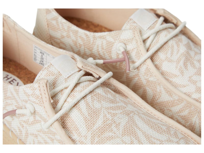 HEYDUDE Women's Wendy Espadrille Retro Palm Pale Pink/White 5 Medium - Image 2