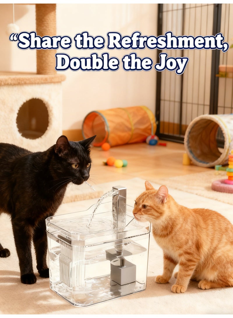 Ultra-Quiet 20dB Pet Water Dispenser, 2500mAh Battery, Deep Filtration - Image 1