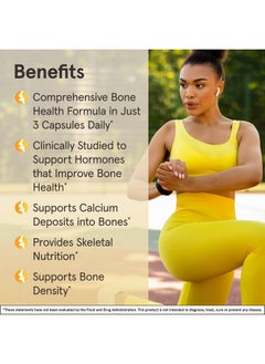 جارو فورملاز Jarrow Formulas BoneUp Three Per Day لدعم العظام وتغذية الهيكل العظمي، يحتوي على فيتامين د3، وفيتامين ك2 (مثل MK-7) و1000 مجم من الكالسيوم يوميًا، 90 كبسولة، إمداد لمدة 30 يومًا  - Image 4