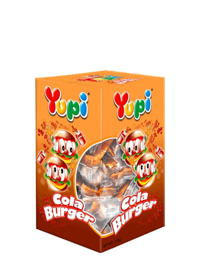 Yupi Yupi Jelly Cola Burger Jello Candy Big Box - 34 Pieces  - Image 1