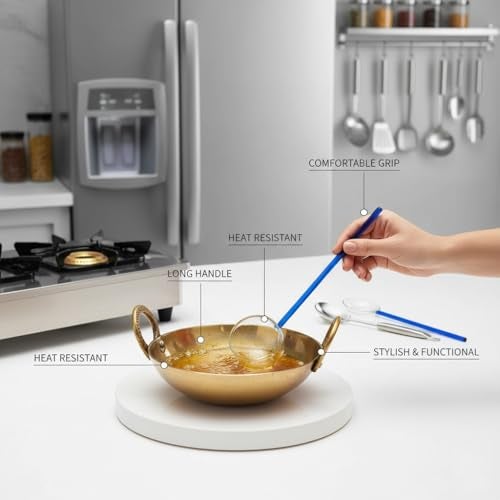 AARUX Glass Stirring Spoon, Heat-Resistant Borosilicate Glass, Long Reusable Coffee & Tea Stirrer, Elegant Clear Glass Spoon for Mixing Drinks, Kitchen & Bar Use, Eco-Friendly & Dishwasher Safe (1) - Image 3