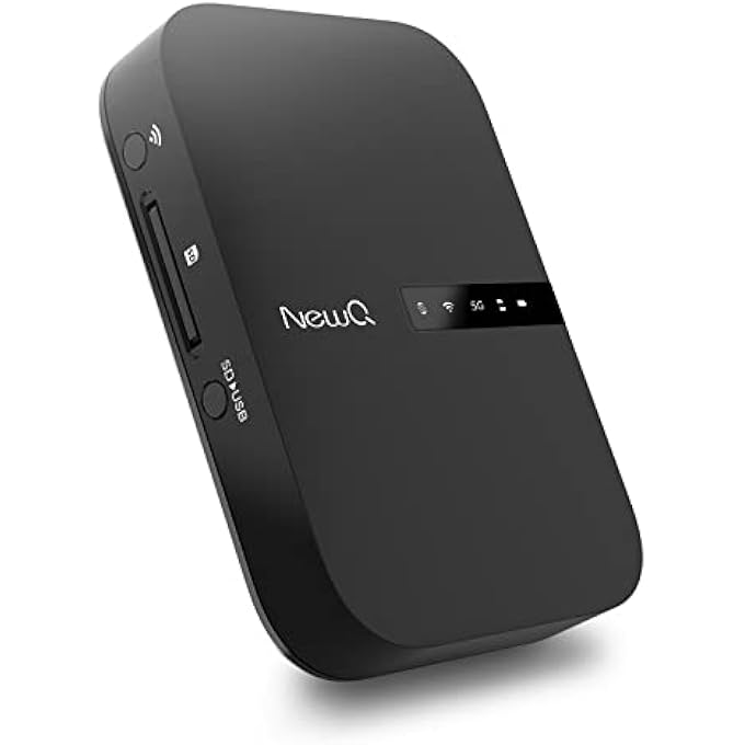 rayihni موجه السفر NEWQ FILEHUB AC750: قارئ بطاقة SD محرك أقراص صلبة محمول وموسع نطاق واي فاي صغير للسفر | وصول لاسلكي لمحرك أقراص خارجي و جهاز تخزين USB لنسخ الصور والملفات من آيفون - Image 1