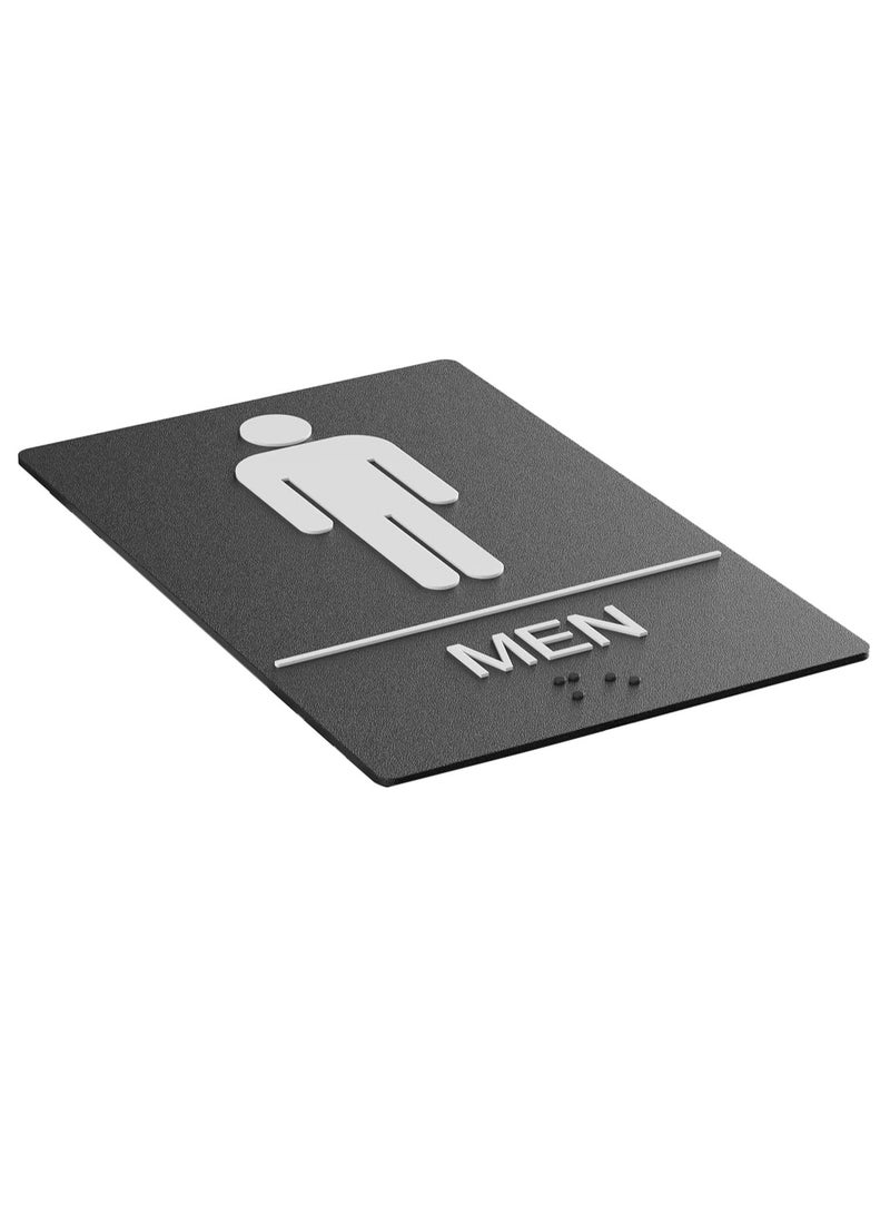 Generic 1Pc Restroom Signs, Bathroom Sign For Business  -  Strong Double-Sided Adhesives Included - Apply to Office, Home or Public Door/Wall,Men 6 x 9Inches  - Image 2