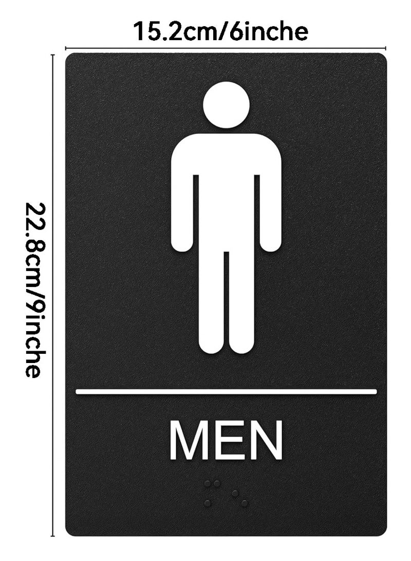 Generic 1Pc Restroom Signs, Bathroom Sign For Business  -  Strong Double-Sided Adhesives Included - Apply to Office, Home or Public Door/Wall,Men 6 x 9Inches  - Image 1