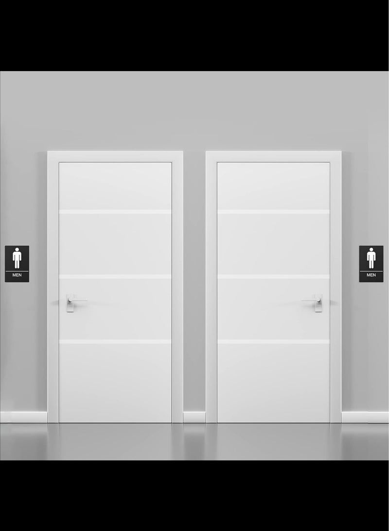Generic 1Pc Restroom Signs, Bathroom Sign For Business  -  Strong Double-Sided Adhesives Included - Apply to Office, Home or Public Door/Wall,Men 6 x 9Inches  - Image 4