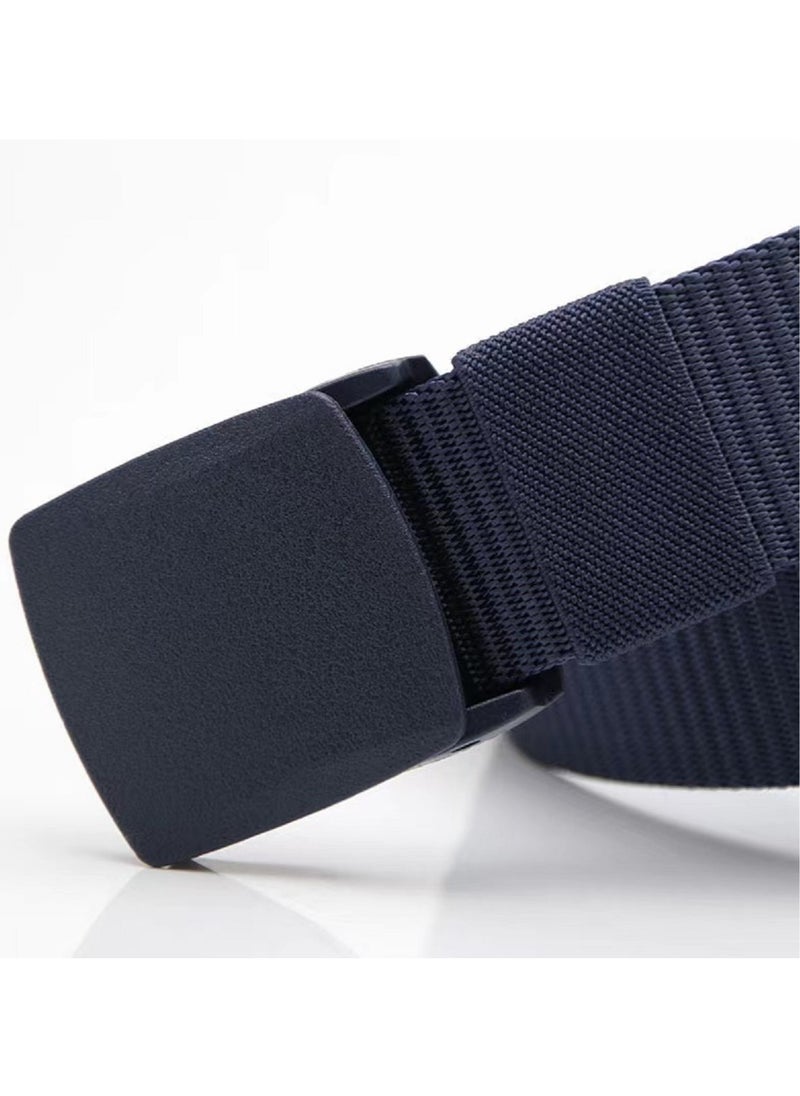 Generic Plastic Buckle Hypollergenic Military Belt Black  - Image 2