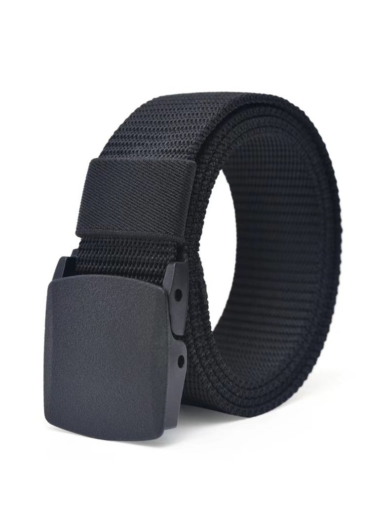 Generic Plastic Buckle Hypollergenic Military Belt Black  - Image 4