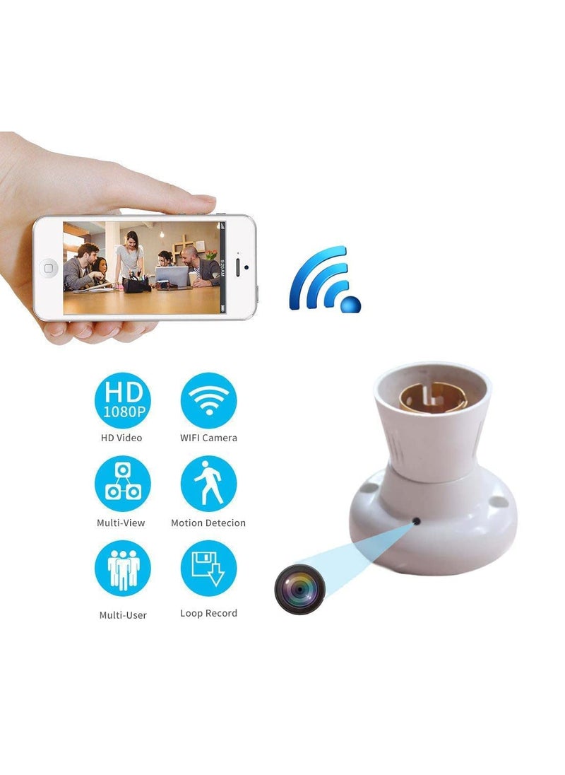 IYZA - IYZA Bulb Security Camera Day Vision Audio Video Recorder WiFi Watch Live Any Where - Image 1