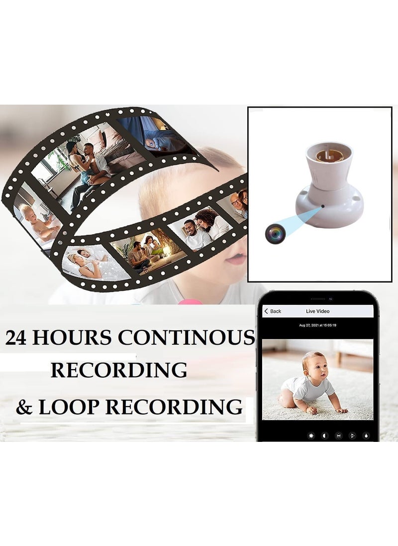 IYZA - IYZA Bulb Security Camera Day Vision Audio Video Recorder WiFi Watch Live Any Where - Image 1