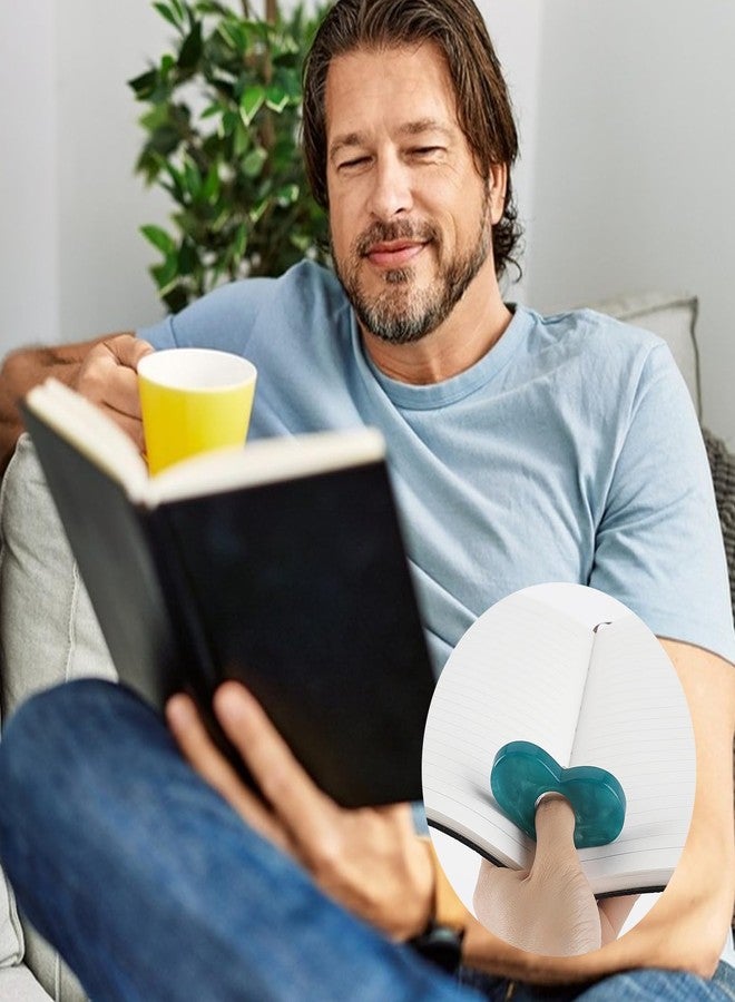 حامل صفحات على شكل فراشة للقراءة، عبوة من قطعتين، فاصل كتب على شكل سماء مرصعة بالنجوم، حامل فتاحة كتب على شكل قلب، حامل صفحات للأصابع، إكسسوارات كتب لمحبي القراءة (وردي، أبيض) - Image 5