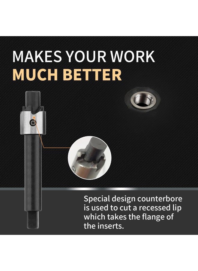 SENNMONN M8x1.25 Thread Repair Kit with 11.7mm Insert HSS Drill, Tap, Installation Driver,Stainless Steel Insert M8*1.25 * 11.7mm *10pcs - Image 4