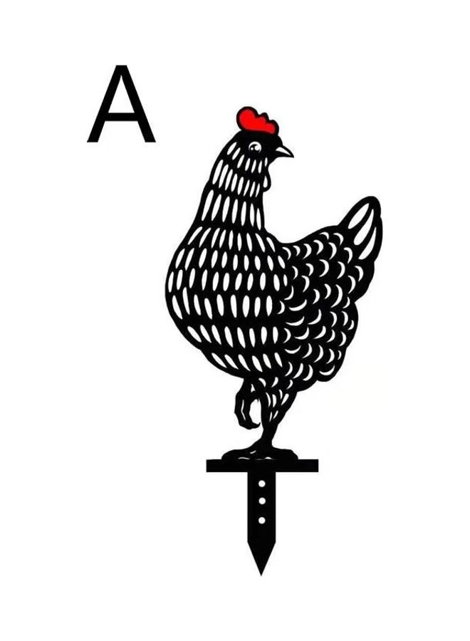 NIBEMINENT Chicken Yard Art Black
