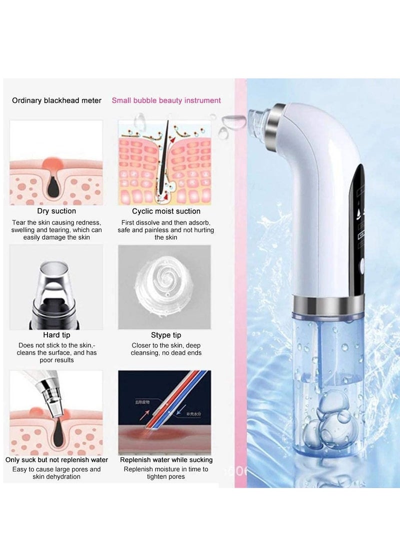 KASTWAVE - Blackhead Remover Pore Vacuum Cleaner, Facial Pore Cleaner Comedone Extractor, USB Rechargeable Black Head Suckers with 3 Adjustable Suction Power and 6 Replacement Probes - Image 1